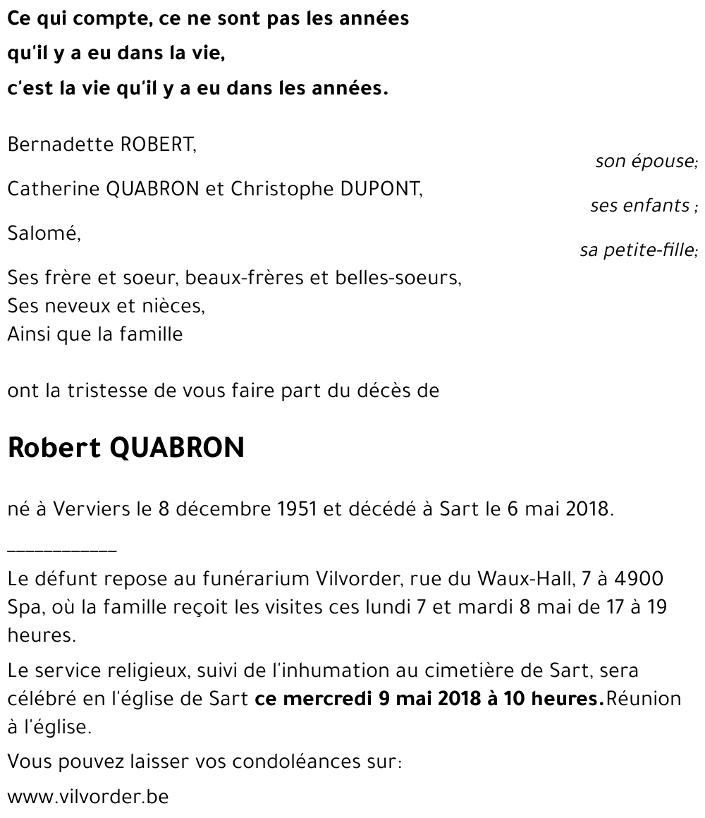 Robert QUABRON