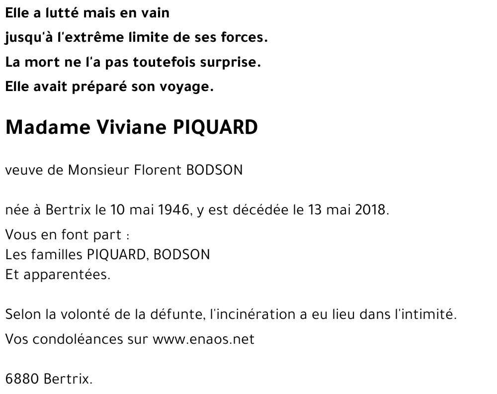 Viviane PIQUARD