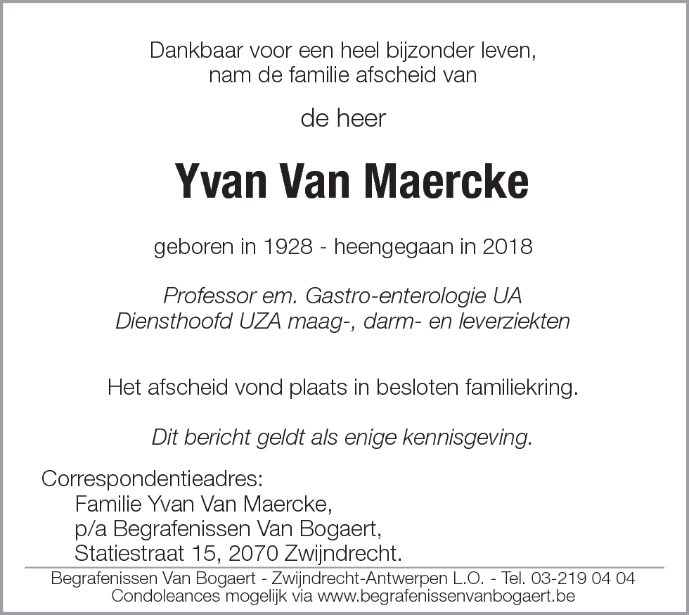 Yvan Van Maercke