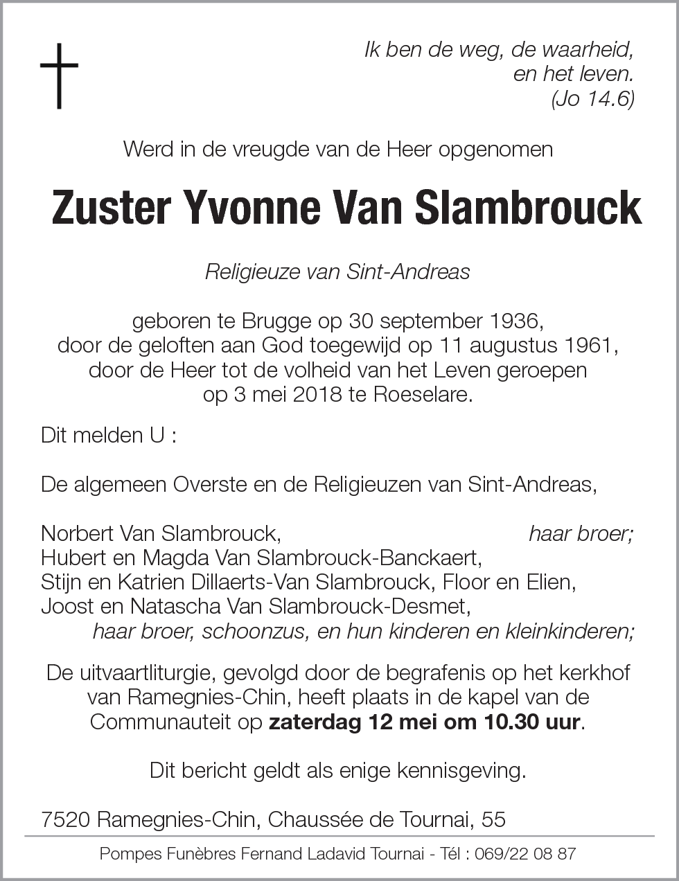 Yvonne Van Slambrouck