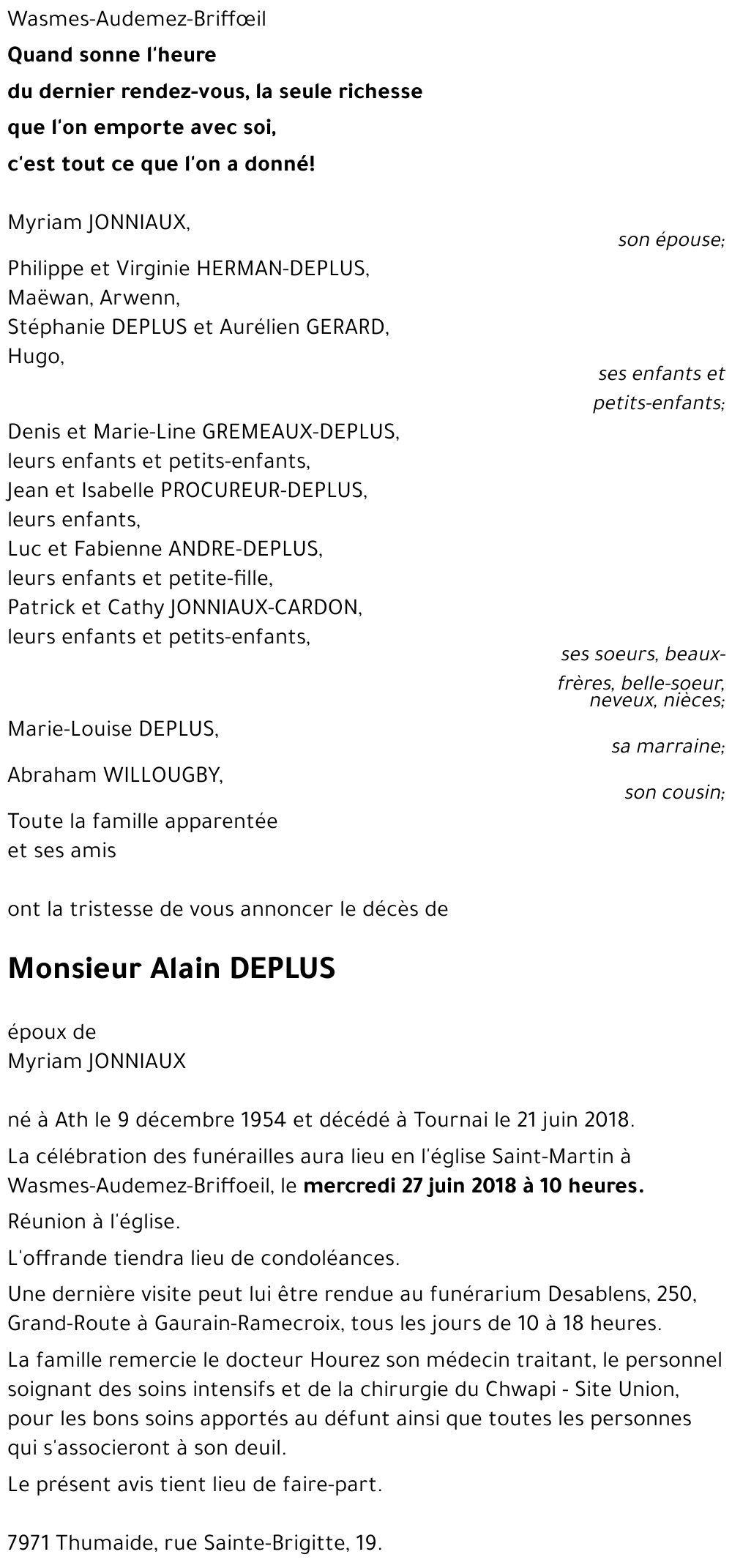 Alain DEPLUS
