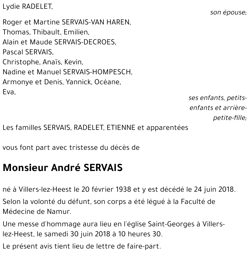 André SERVAIS