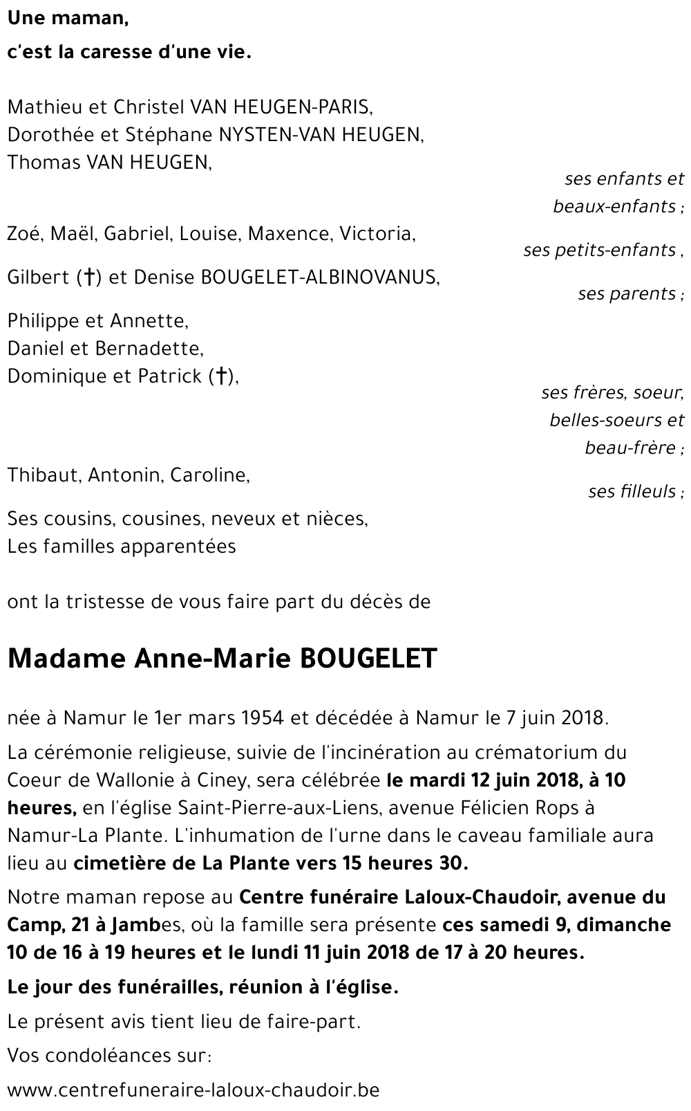 Anne-Marie BOUGELET
