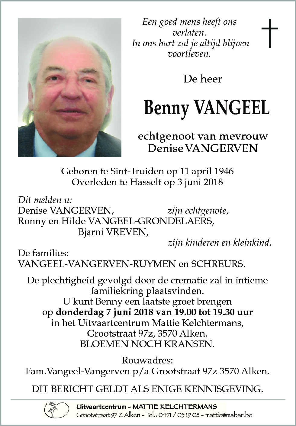 Benny VANGEEL