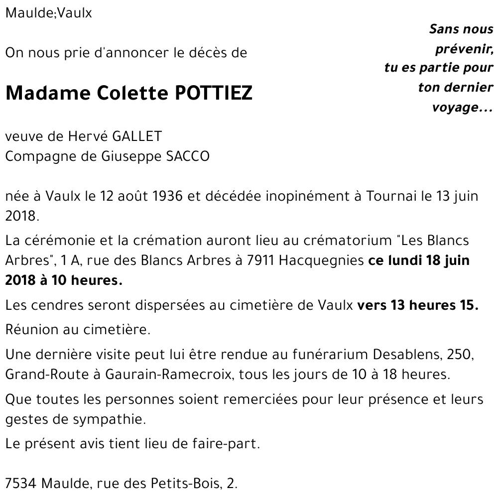 Colette POTTIEZ