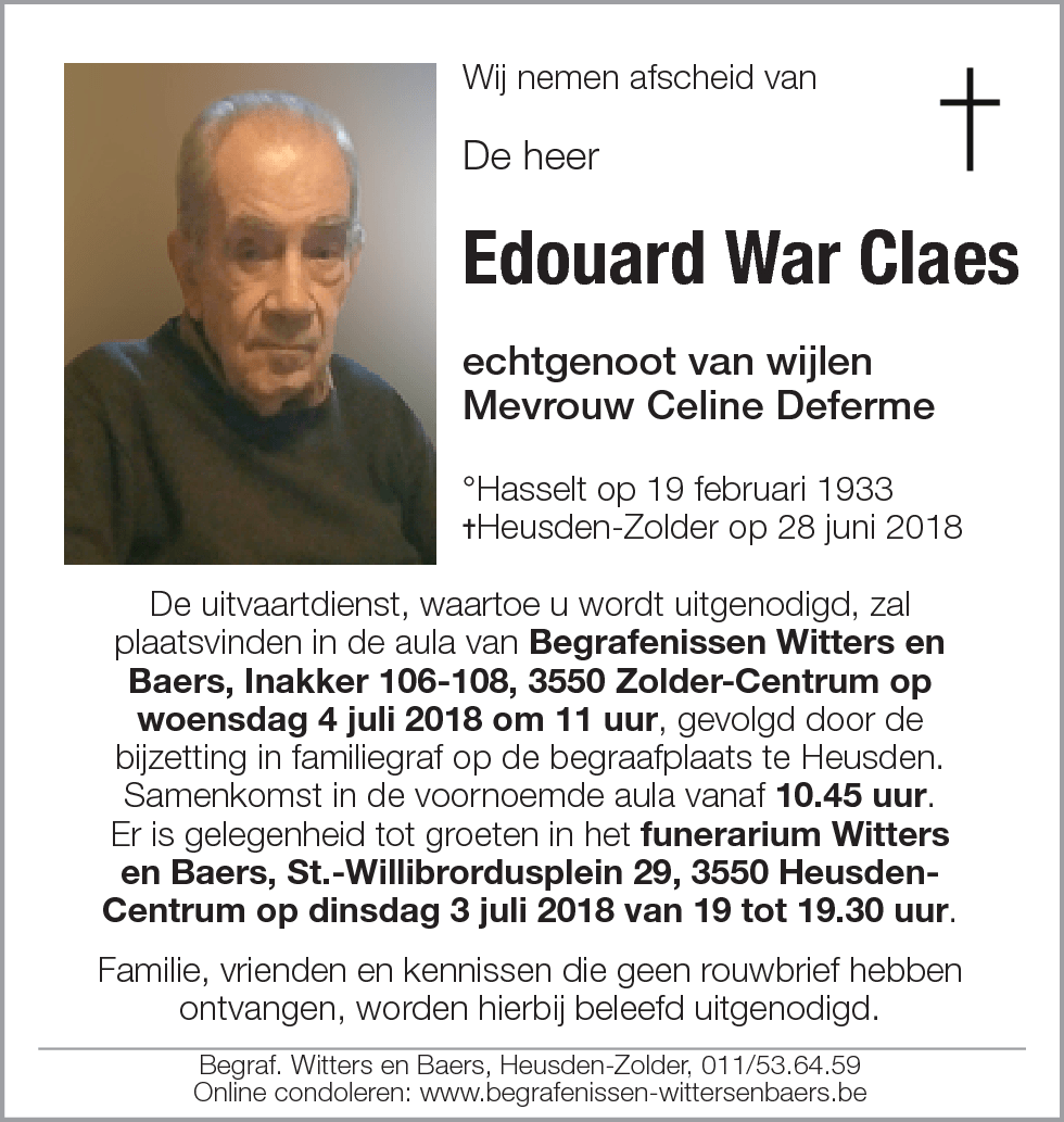 Edouard War Claes