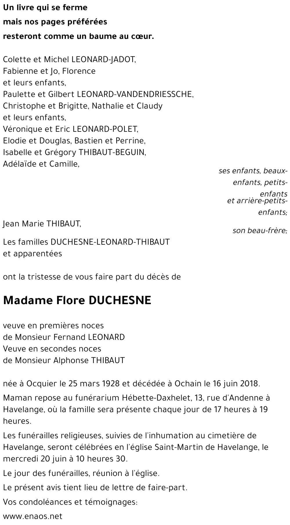 Flore DUCHESNE