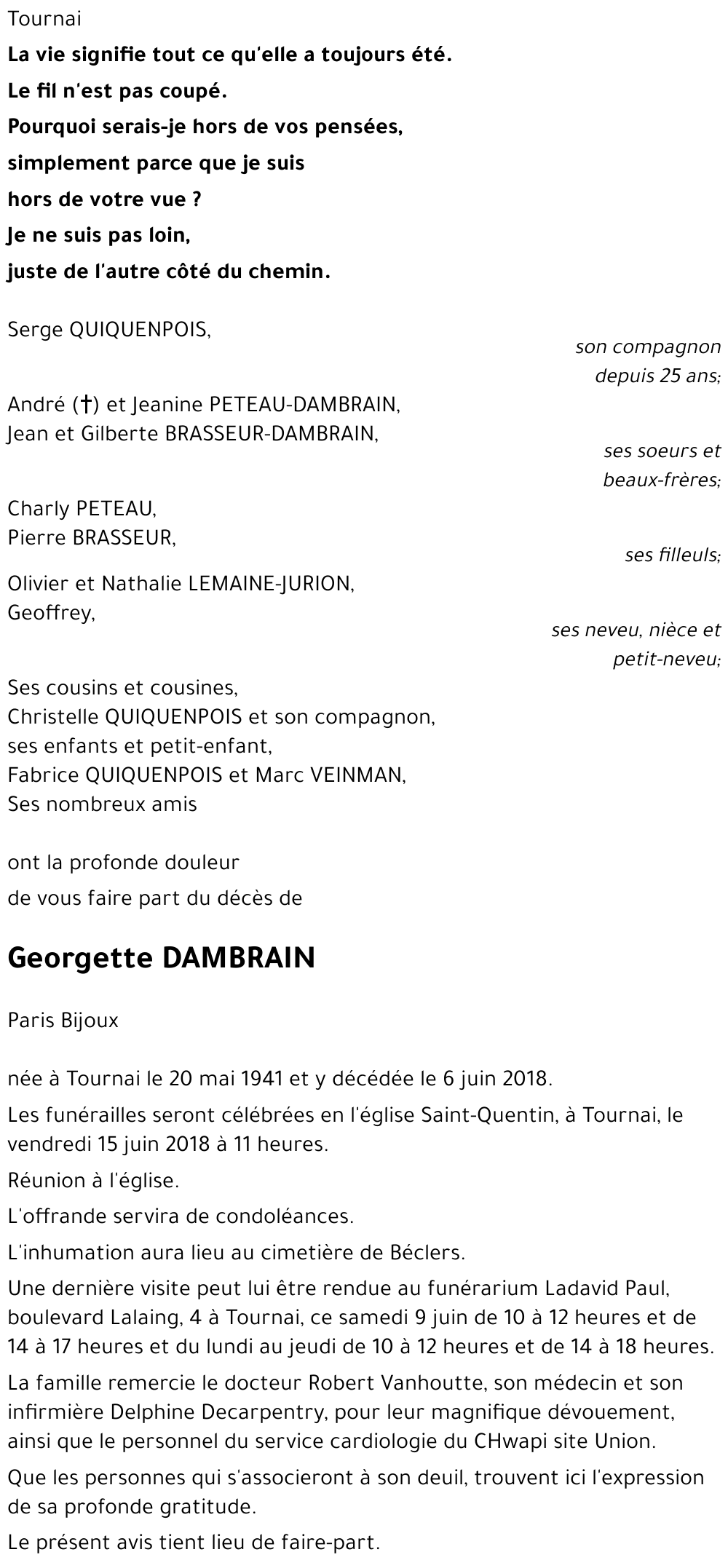 Georgette DAMBRAIN