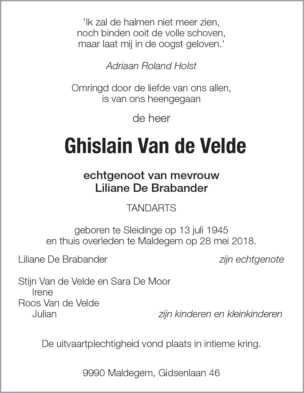 Ghislain Van de Velde