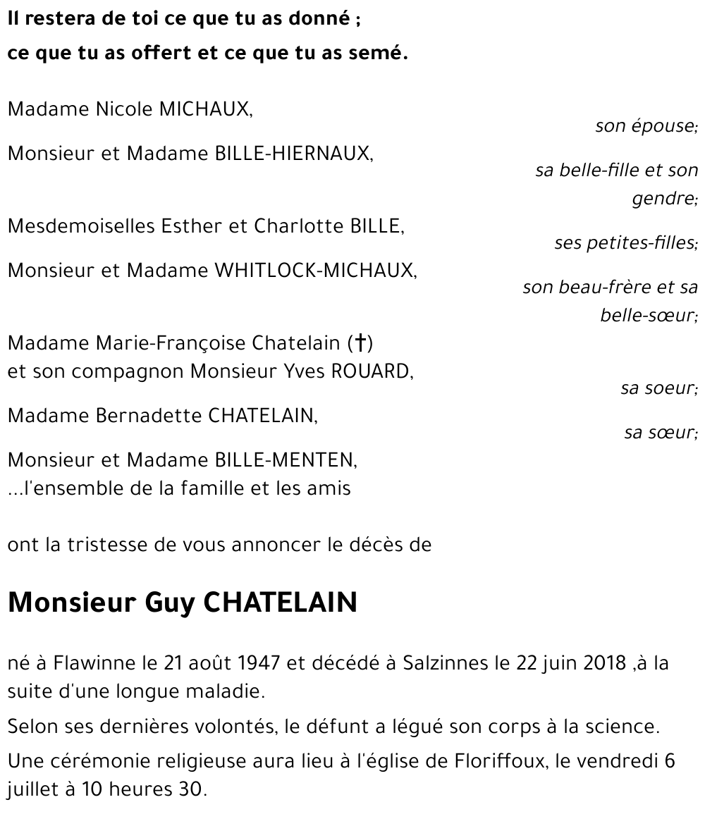 Guy CHATELAIN