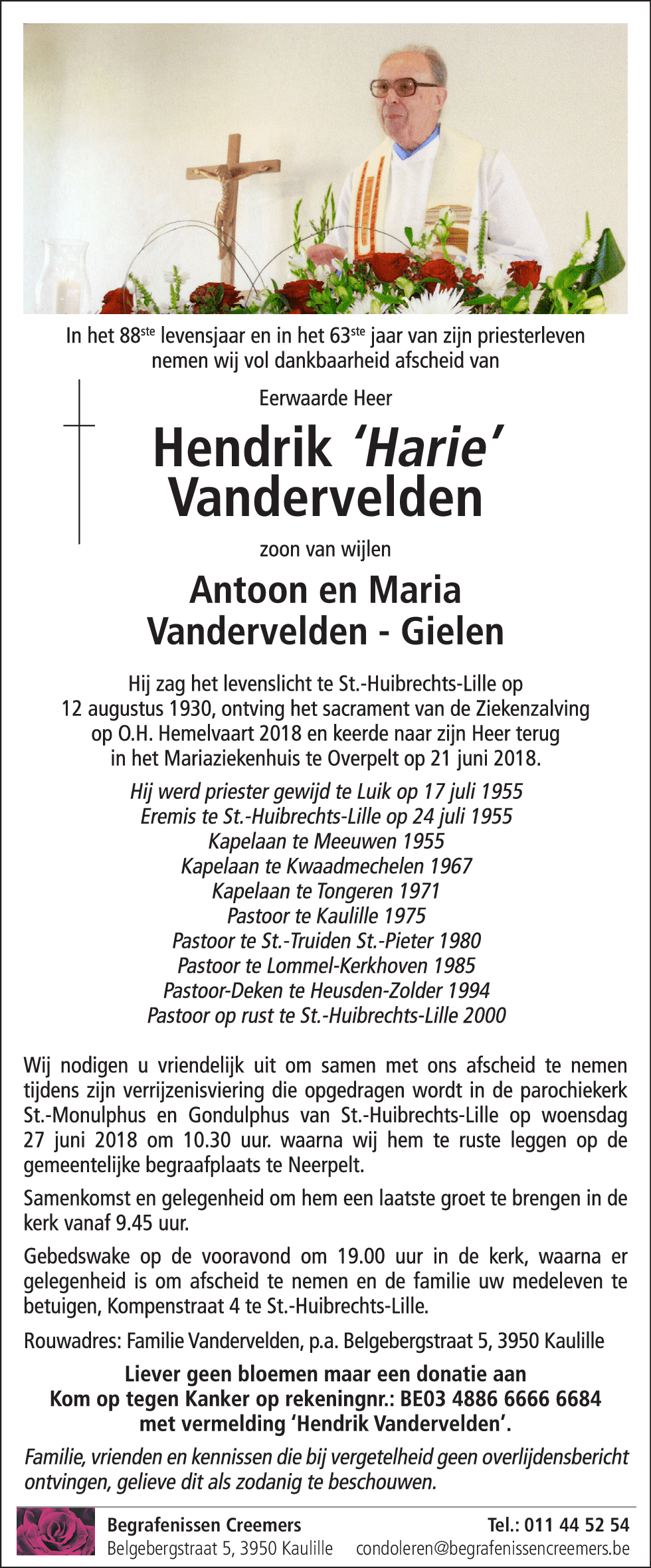 Hendrik Vandervelden