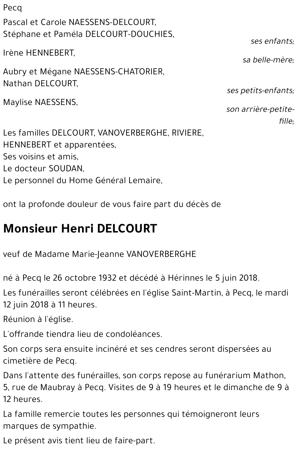 Henri DELCOURT