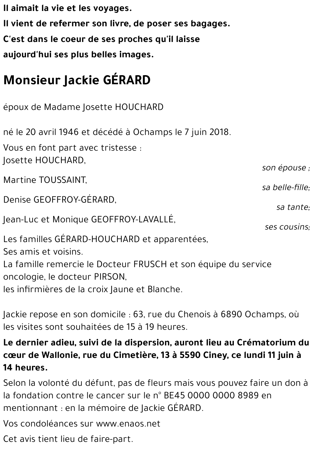 Jackie GÉRARD