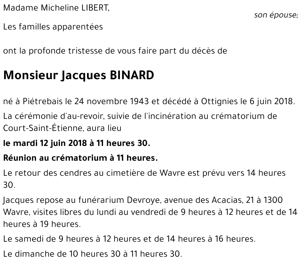 Jacques BINARD
