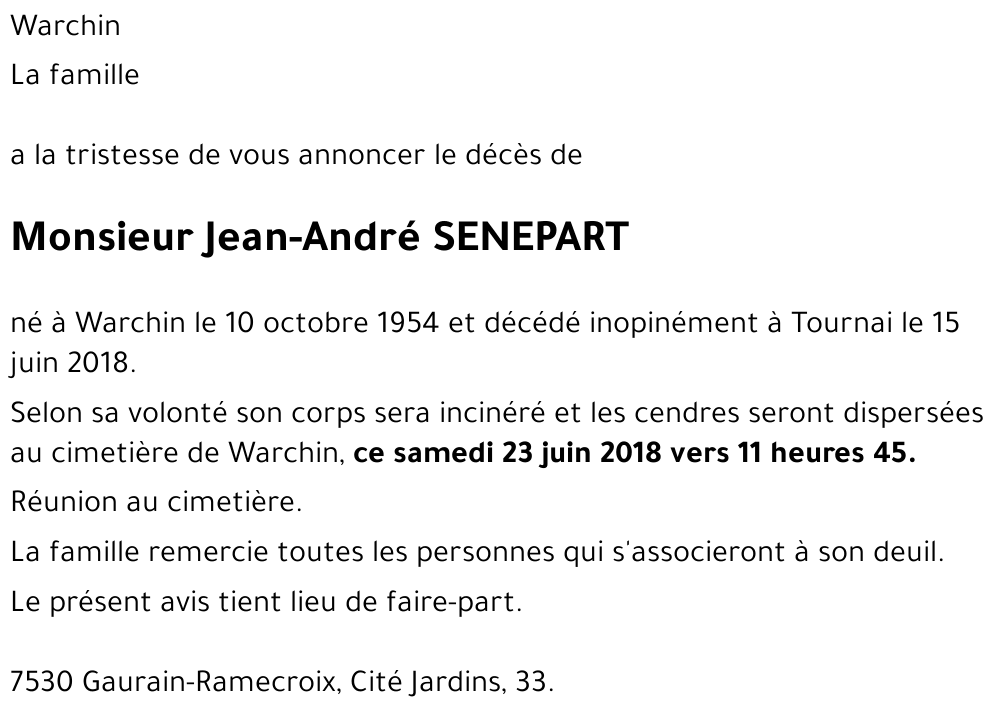 Jean-André SENEPART