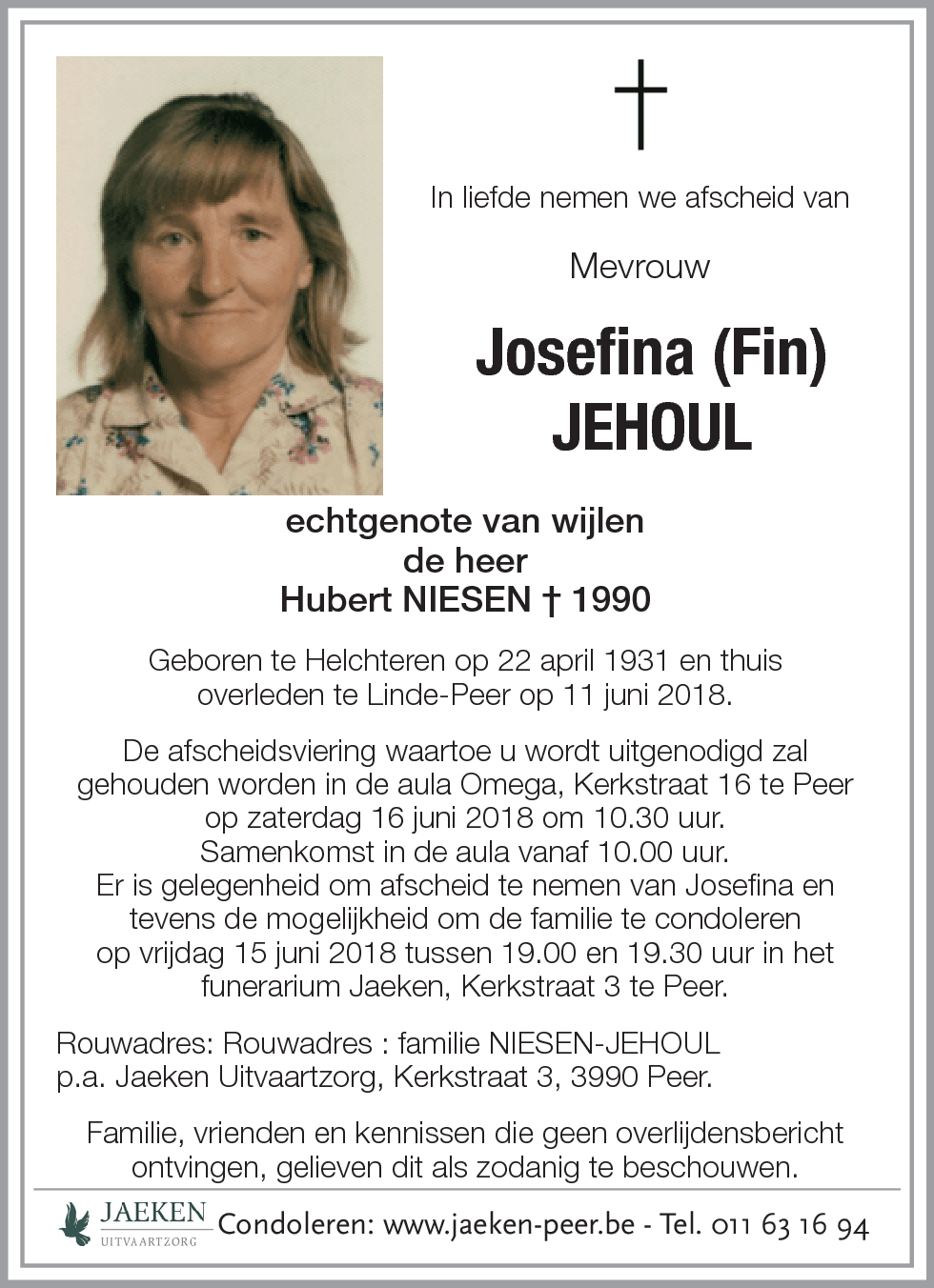 Josefina (Fin) Jehoul