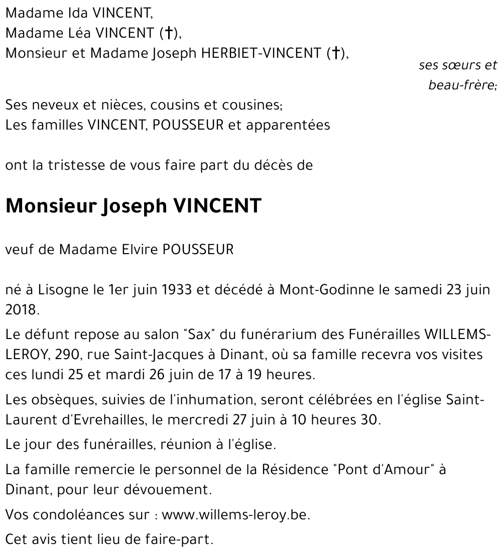 Joseph VINCENT