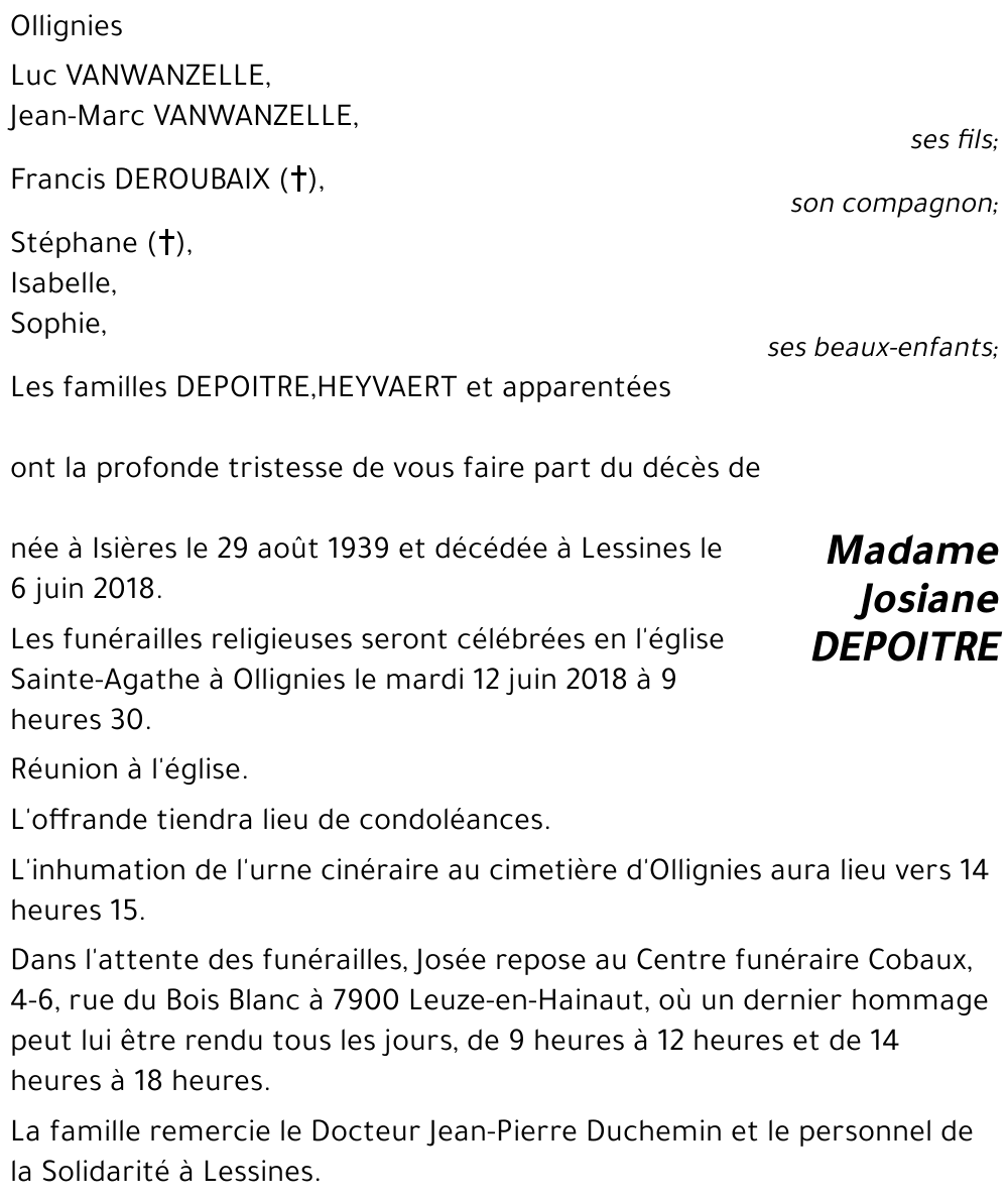 Josiane depoitre