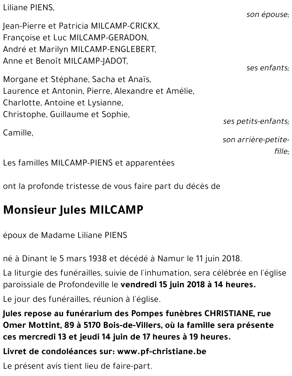 Jules MILCAMPS