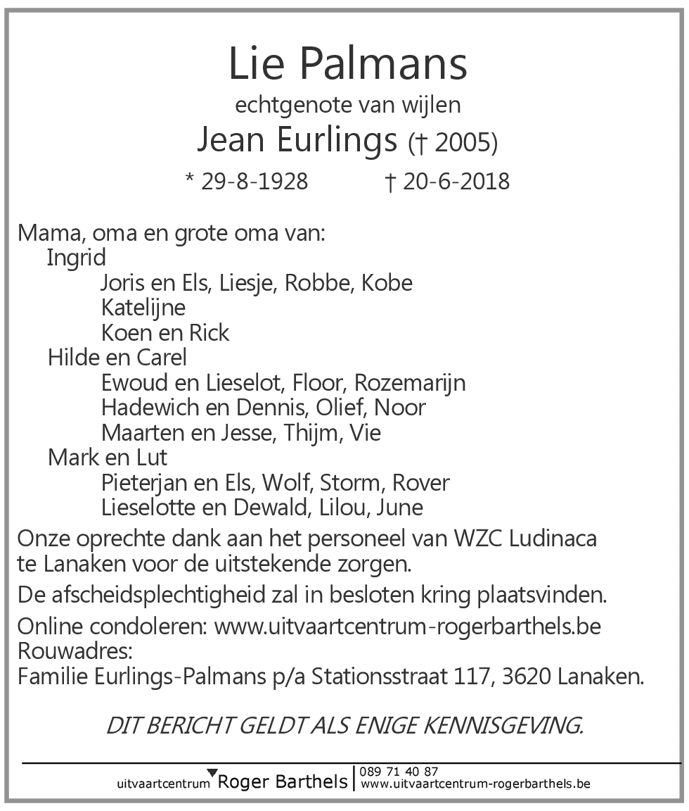 Lie Palmans