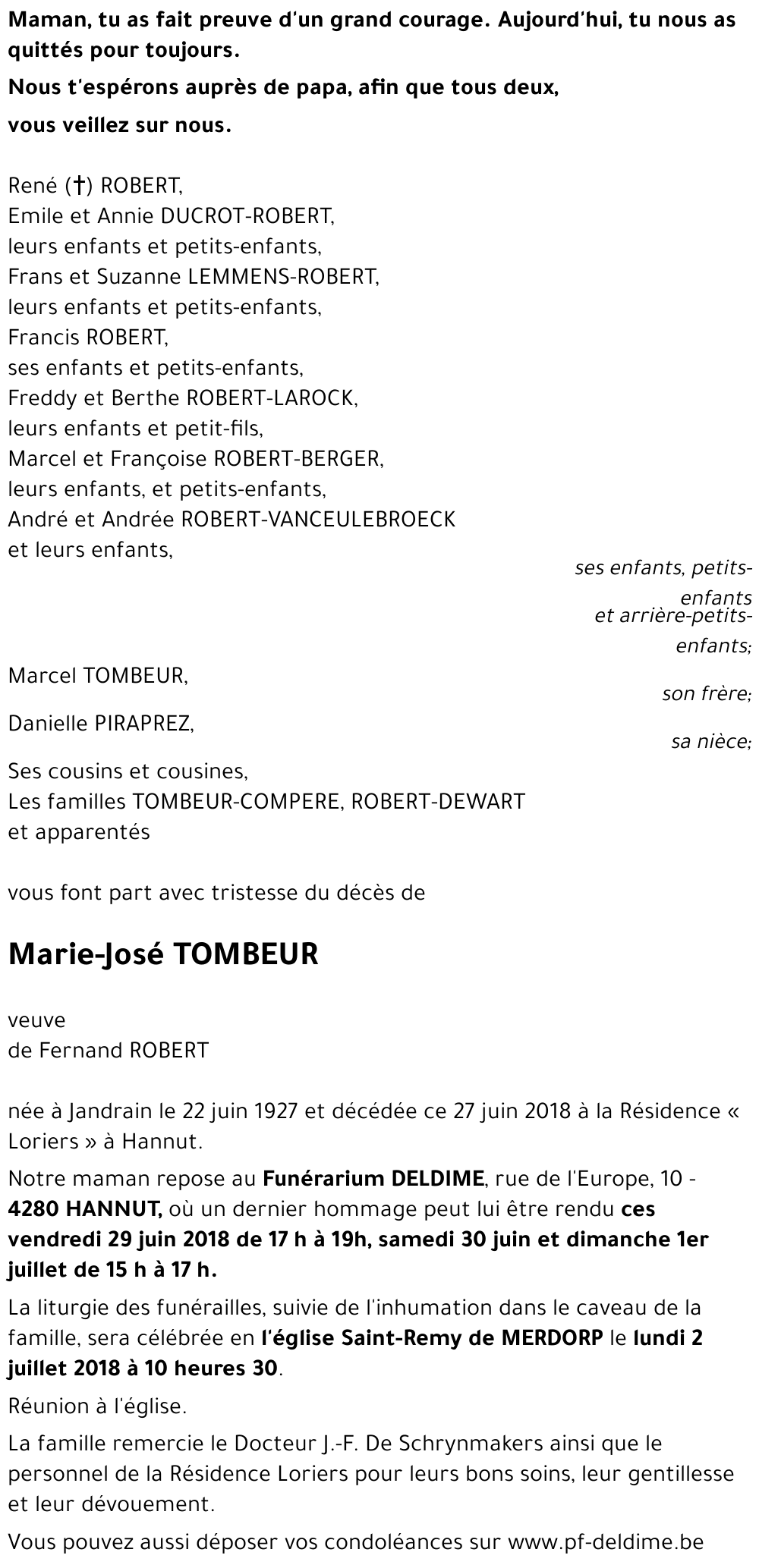 Marie-José TOMBEUR