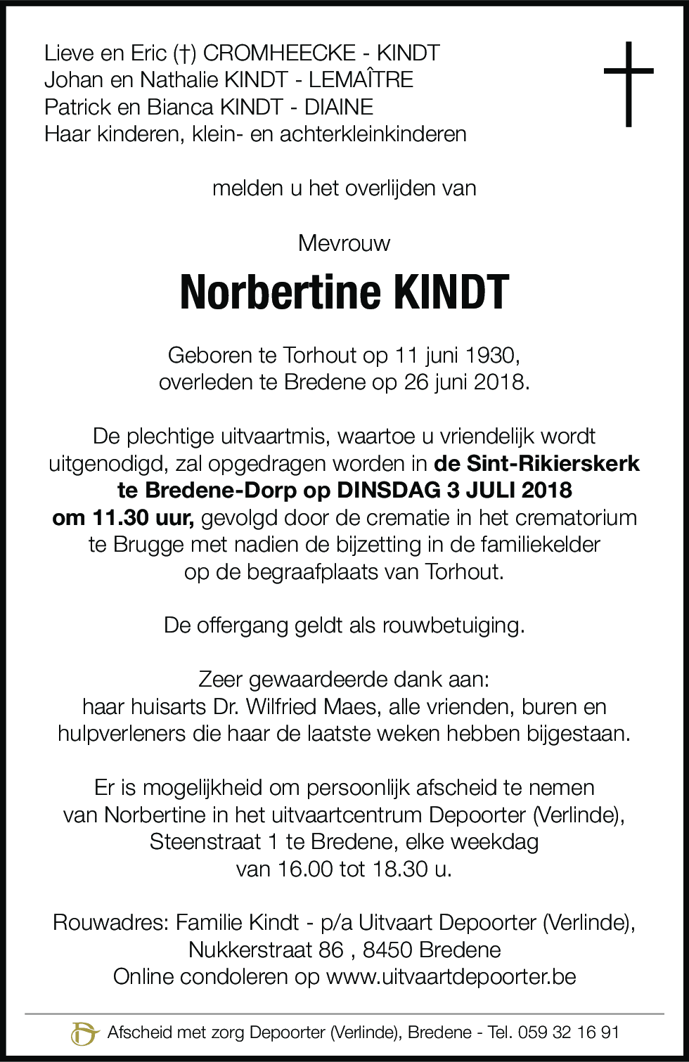 Norbertine Kindt