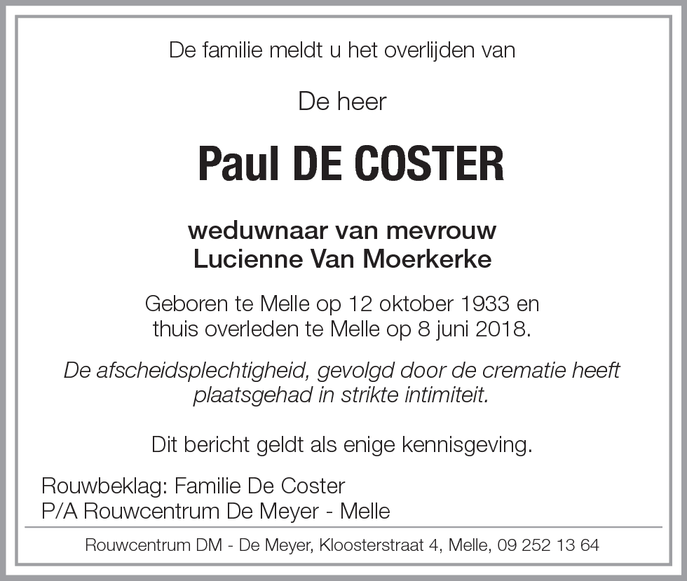 Paul De Coster