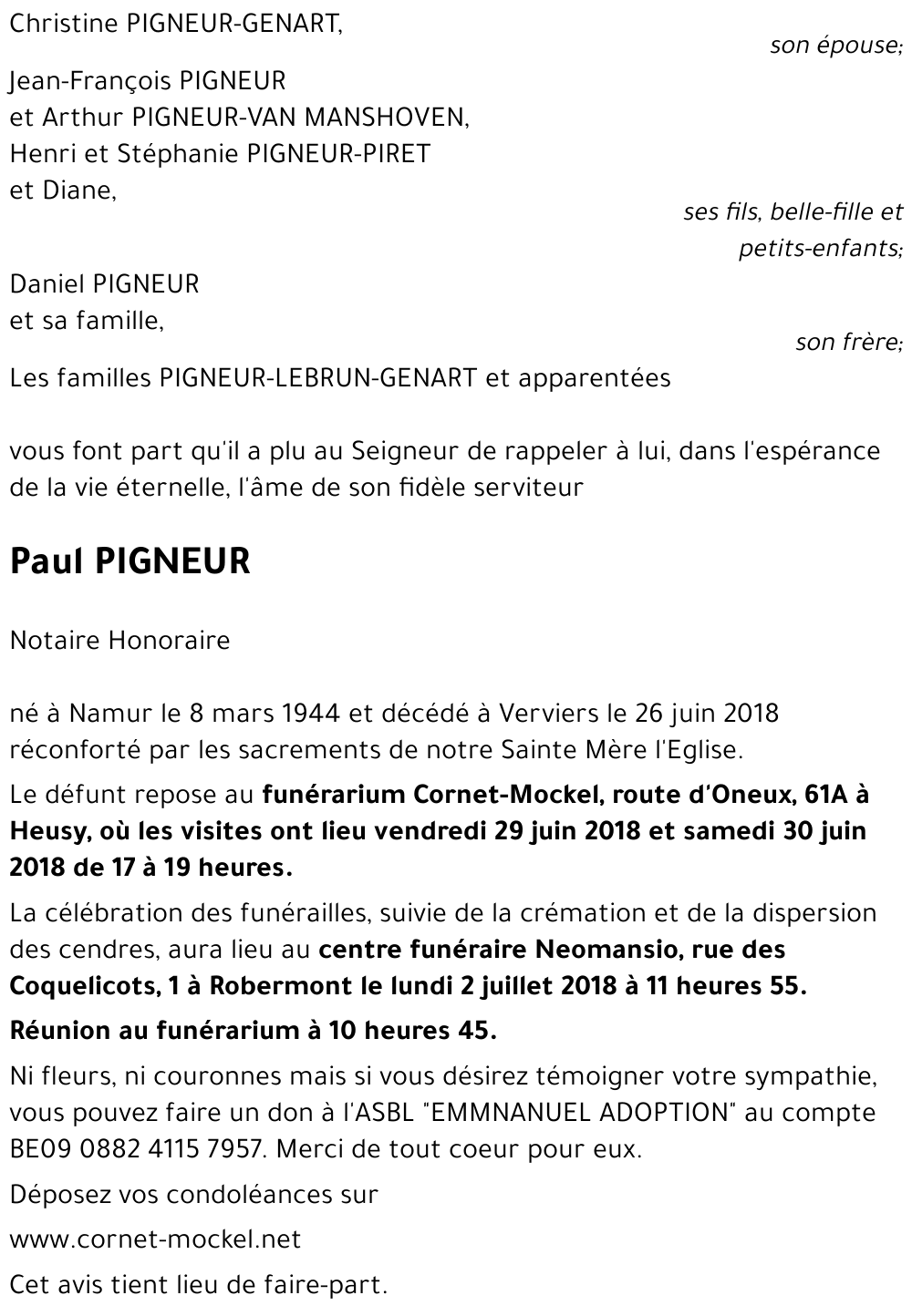 Paul PIGNEUR