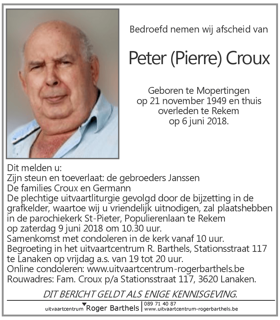 Peter (Pierre) Croux