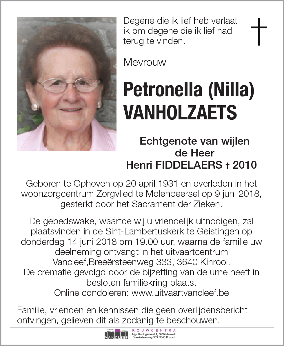 Petronella Vanholzaets