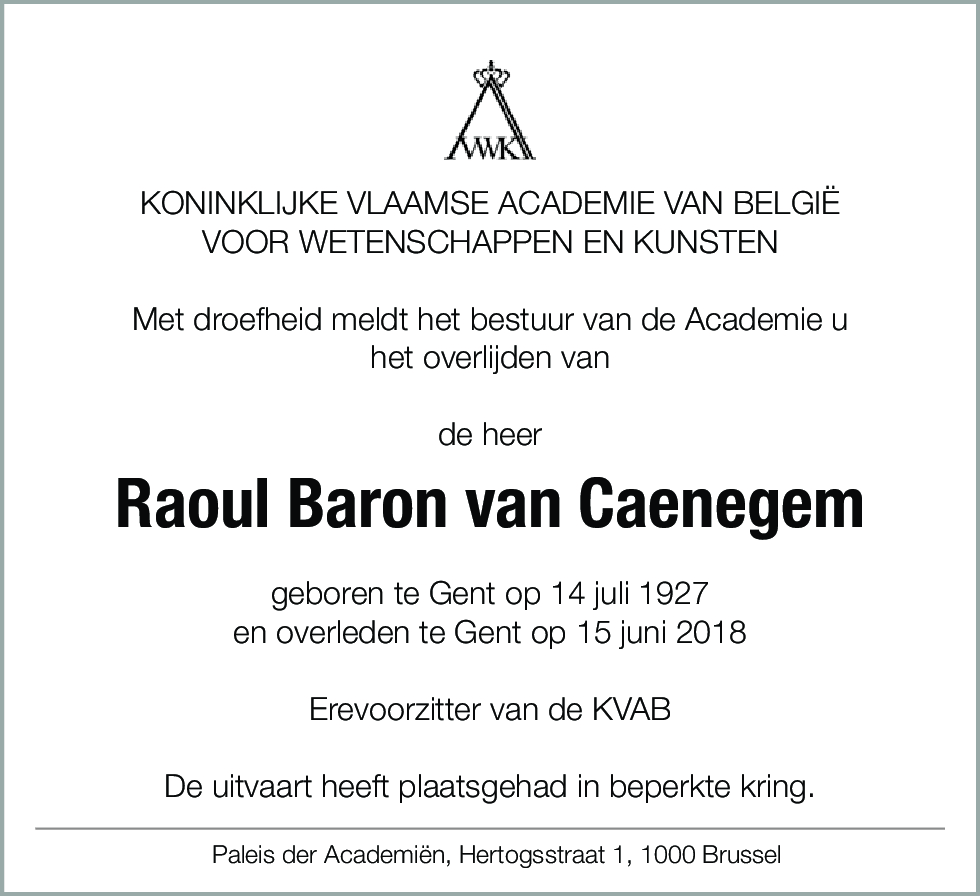 Raoul Baron Van Caenegem