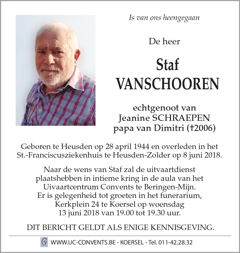 Staf Vanschooren