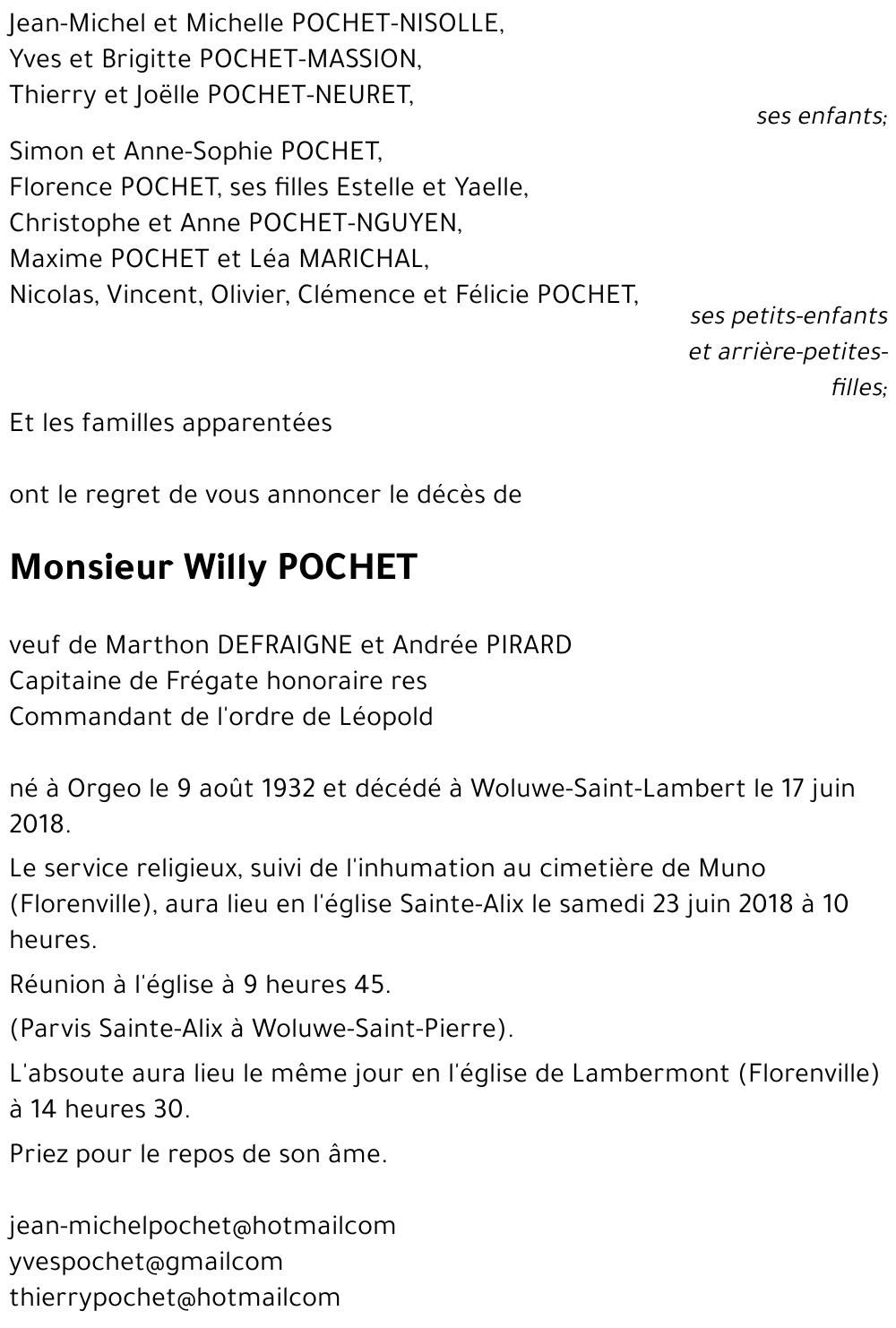 Willy POCHET