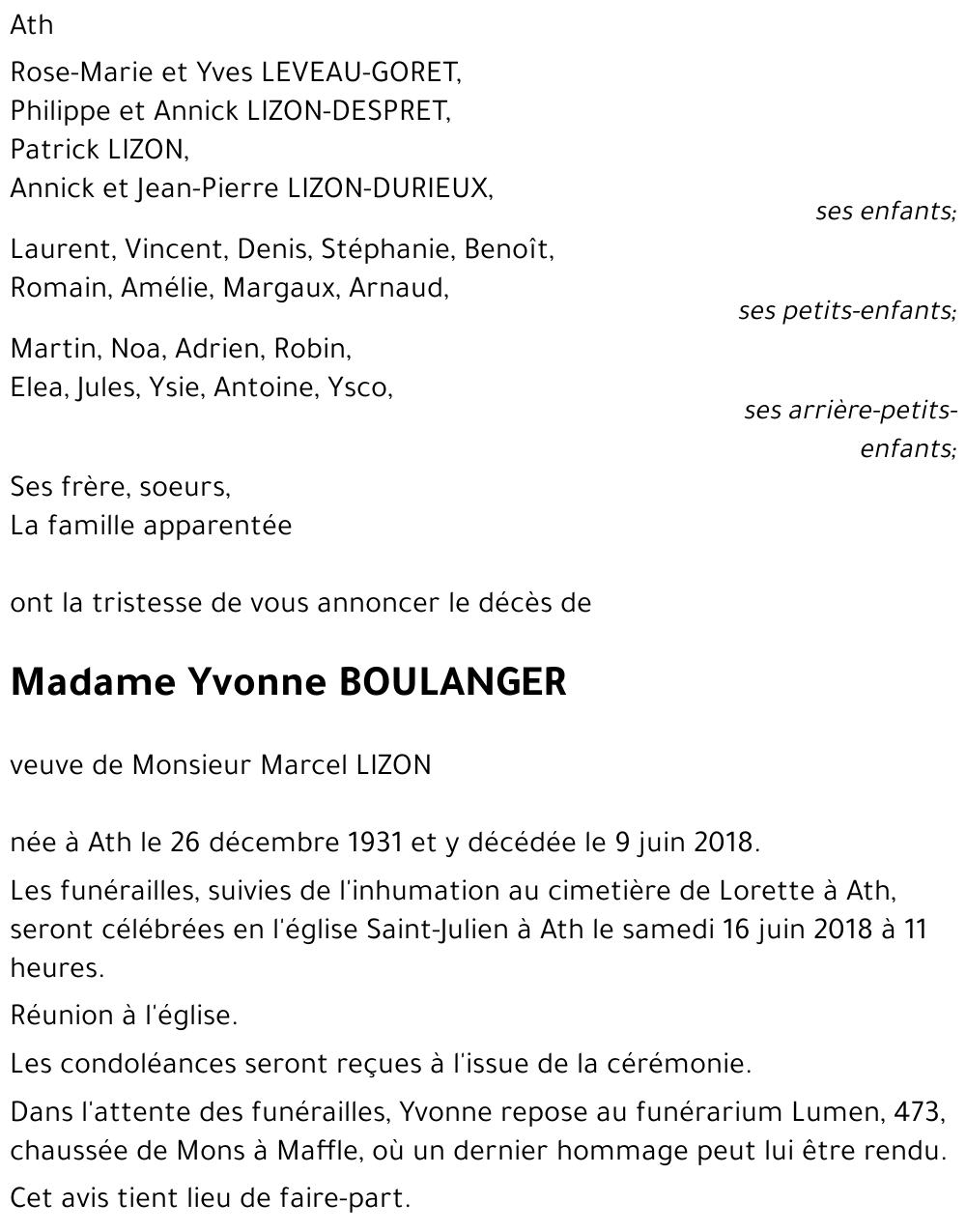 Yvonne BOULANGER