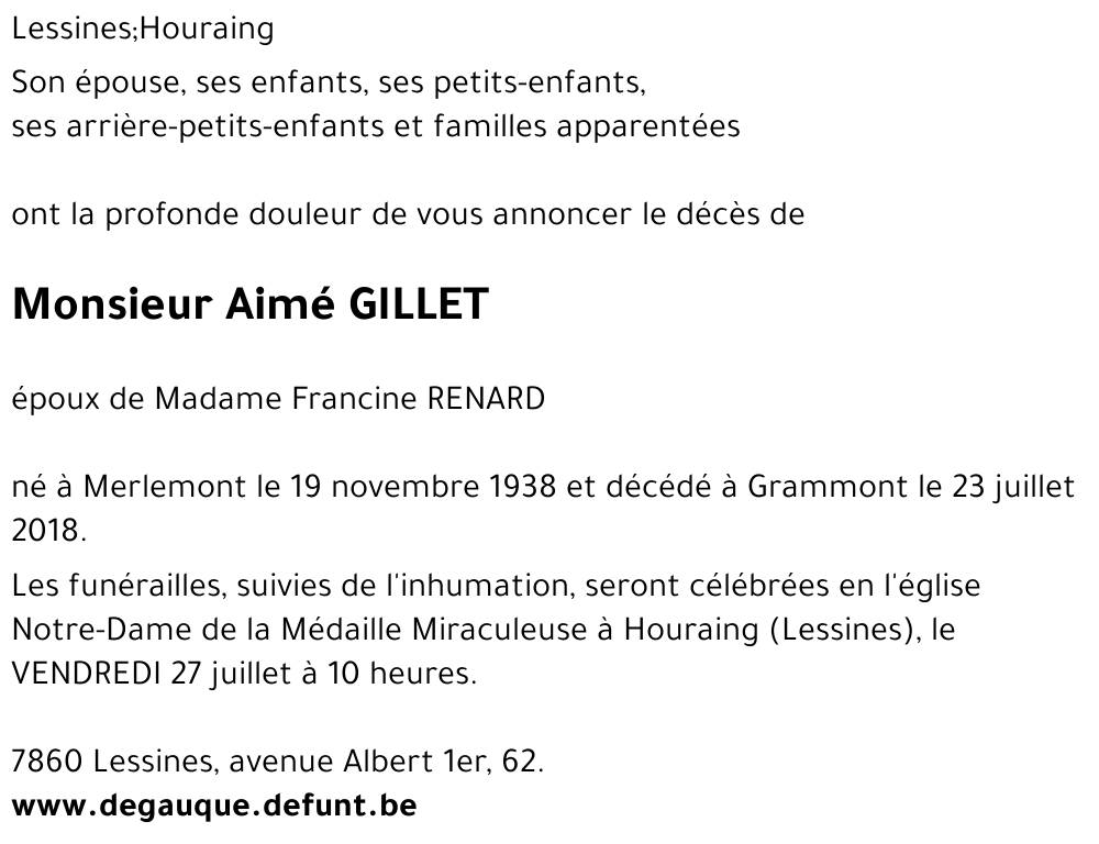 Aimé GILLET