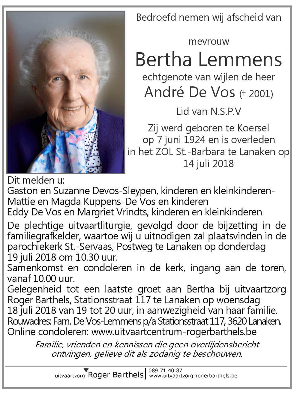 Bertha Lemmens