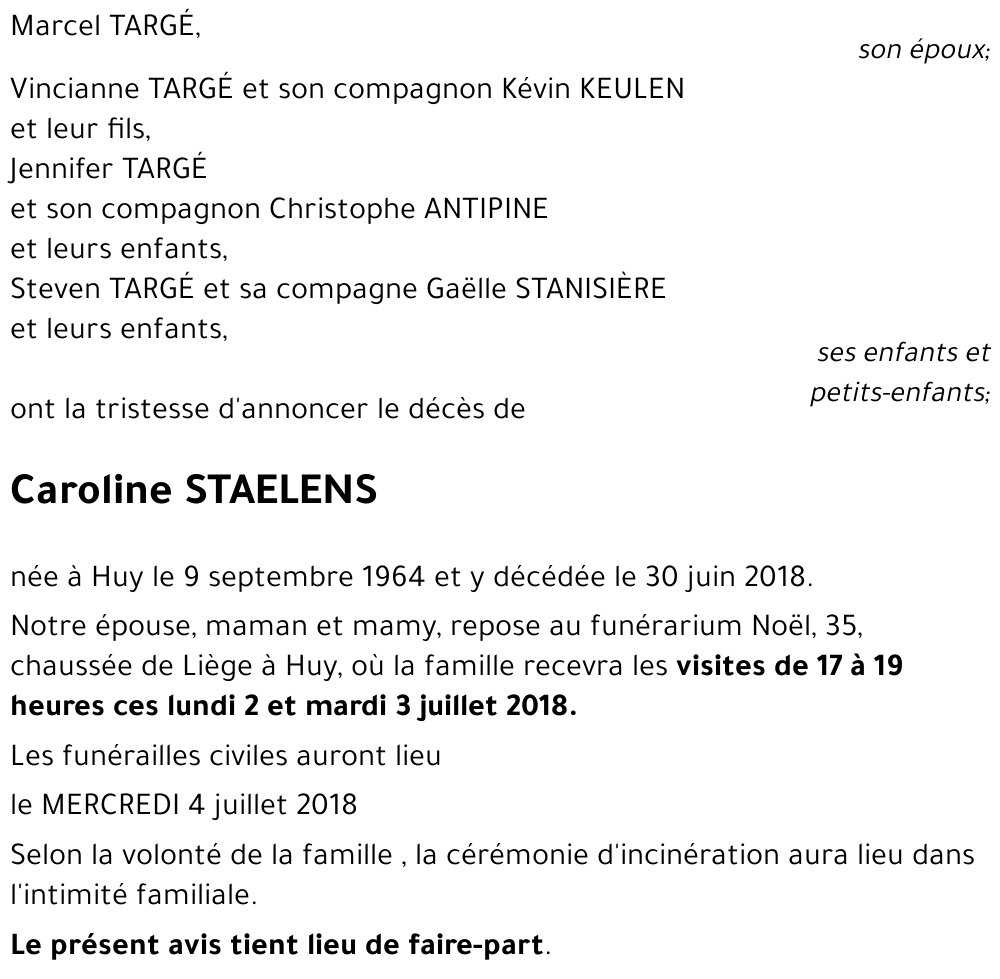 Caroline STAELENS