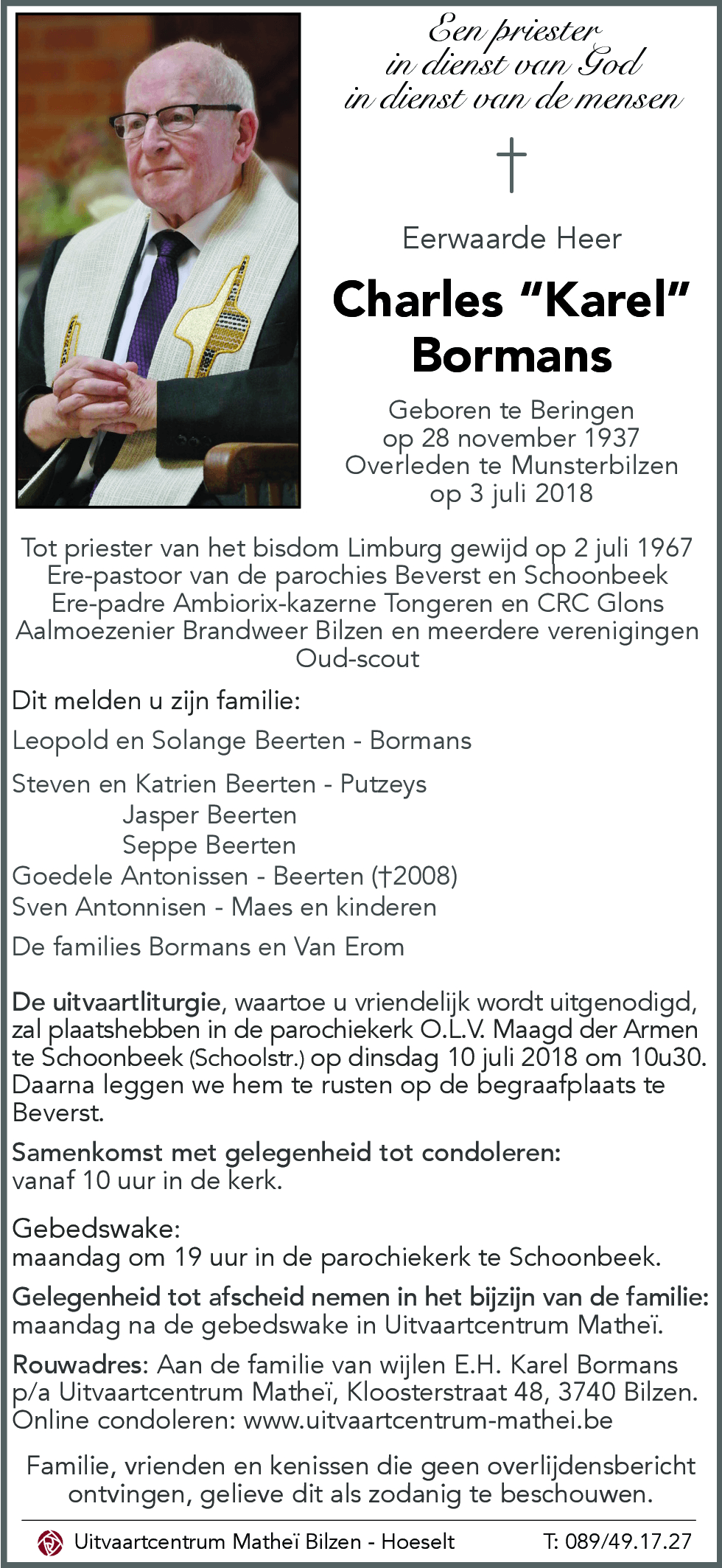 Charles 'Karel' BORMANS