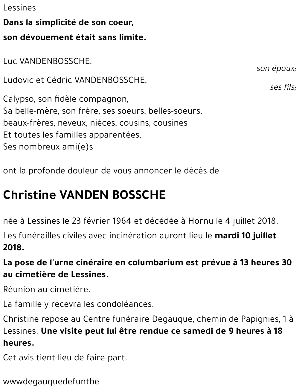 Christine VANDEN BOOSCHE