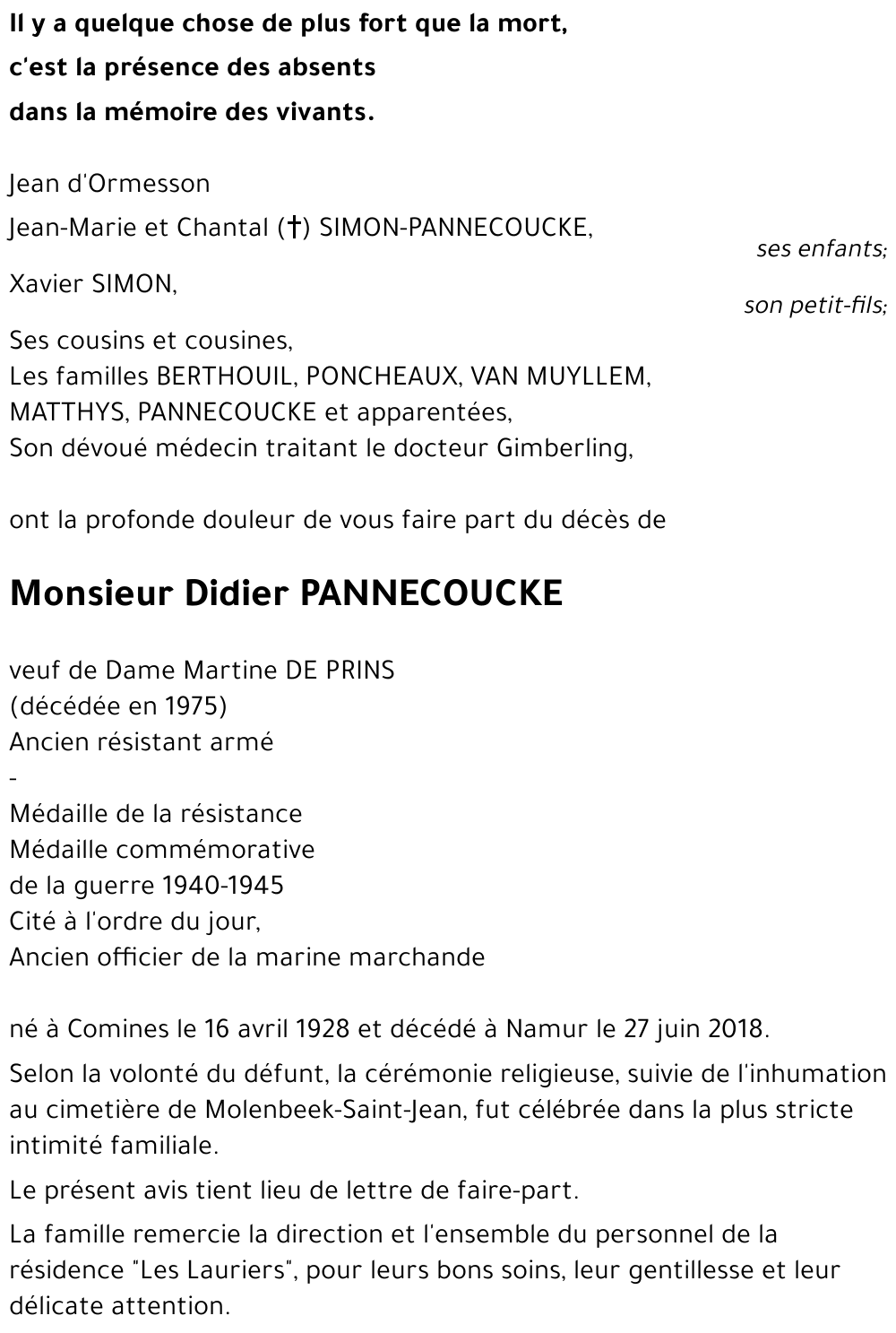 Didier PANNECOUCKE