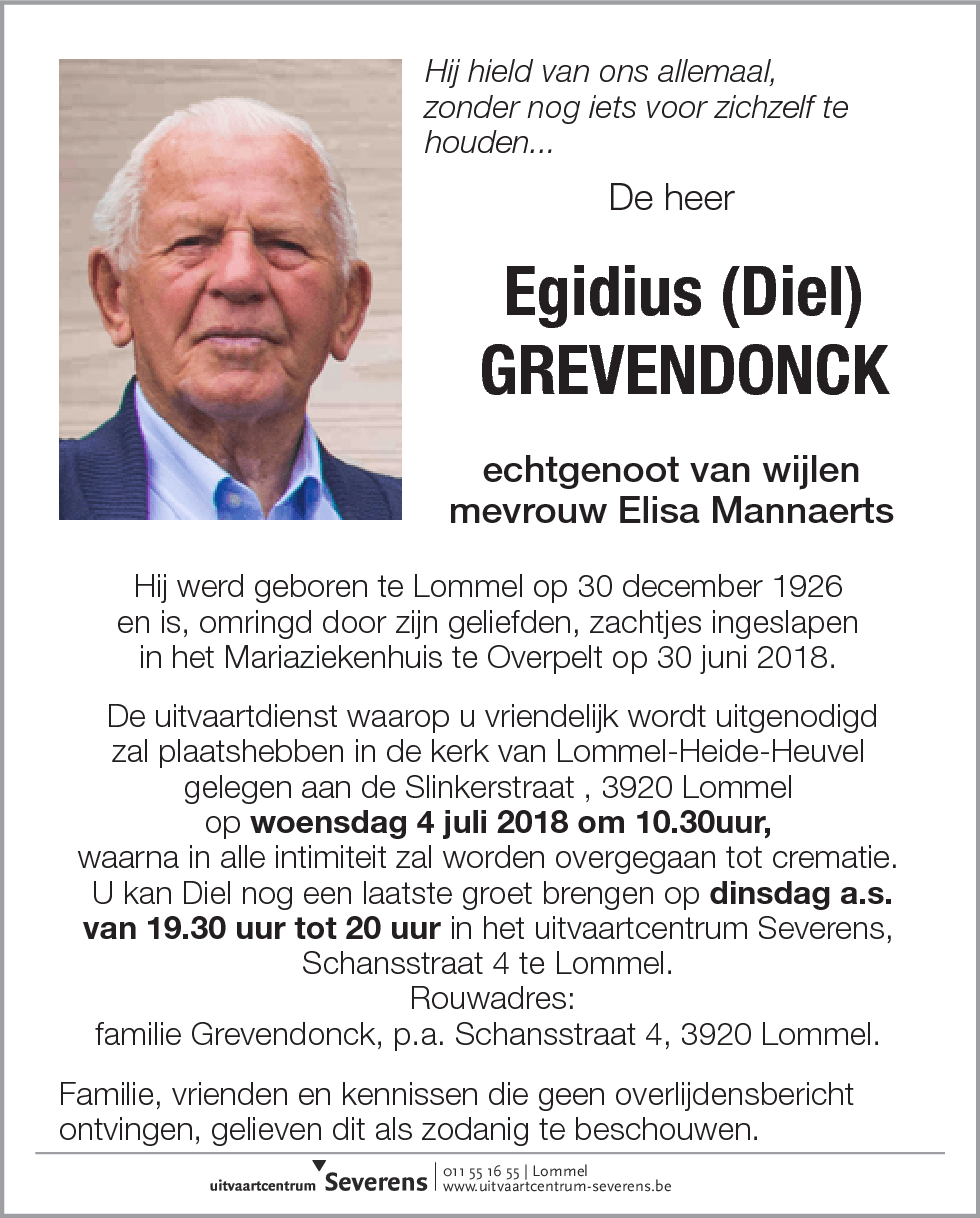 Egidius (Diel) Grevendonck