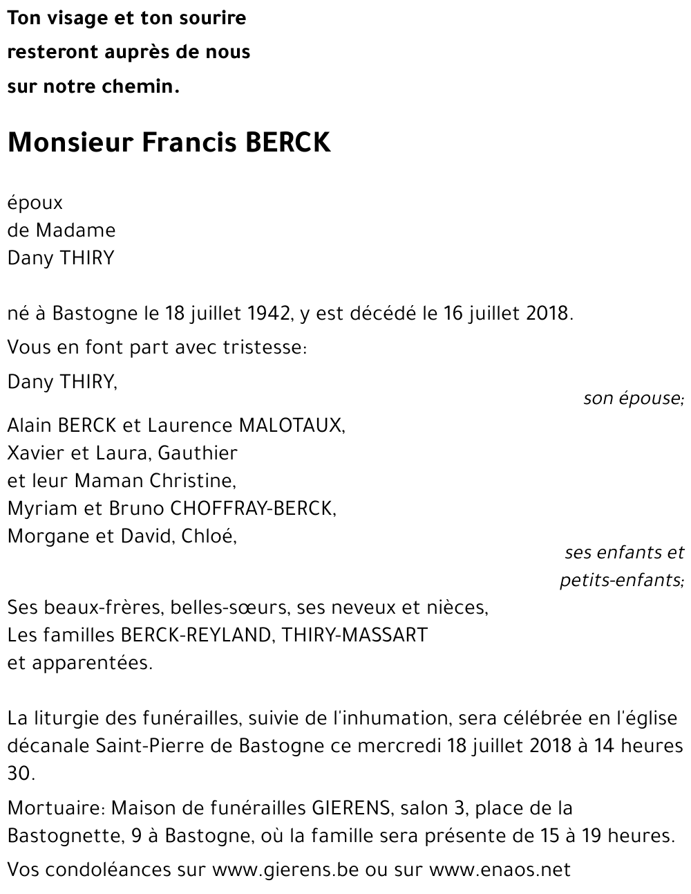Francis BERCK