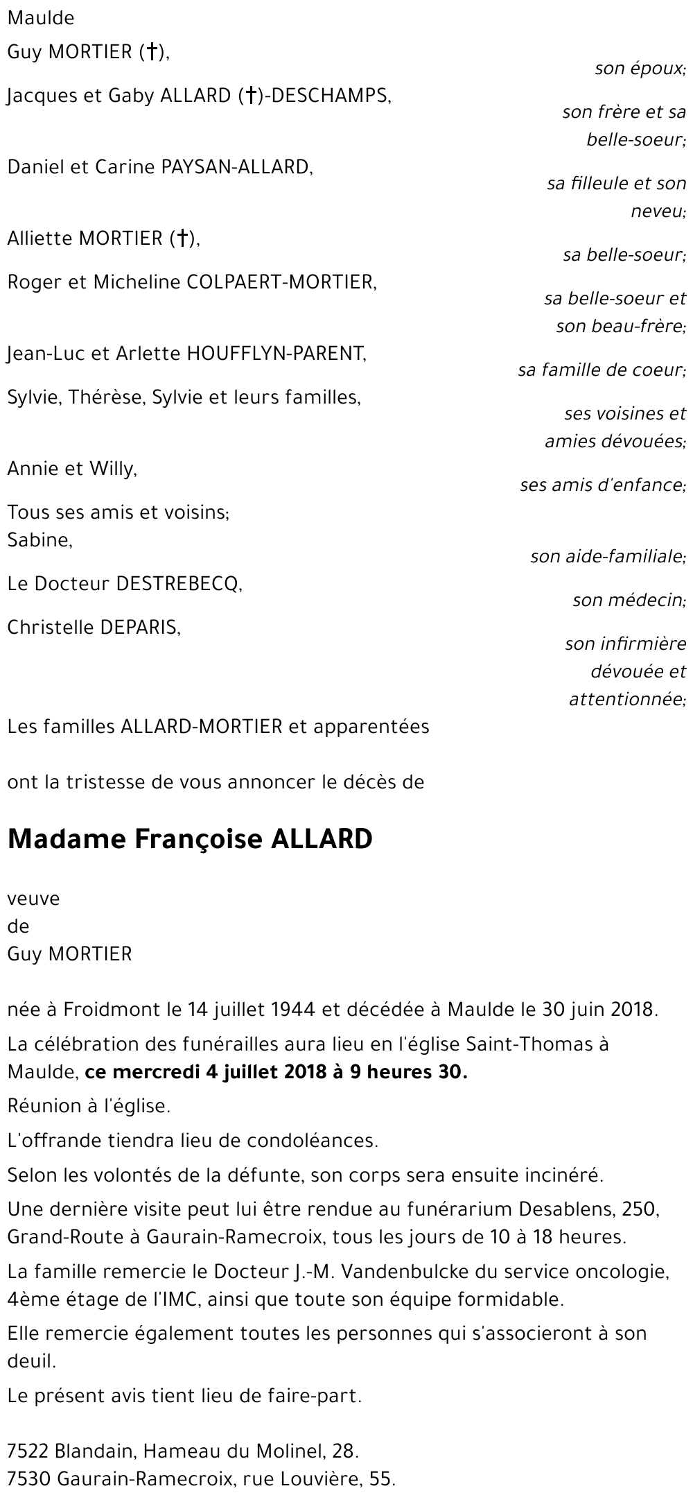 Françoise ALLARD