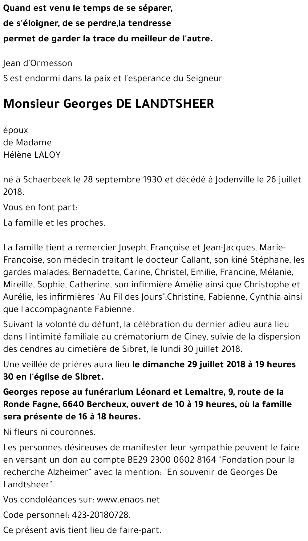 Georges DE LANDTSHEER