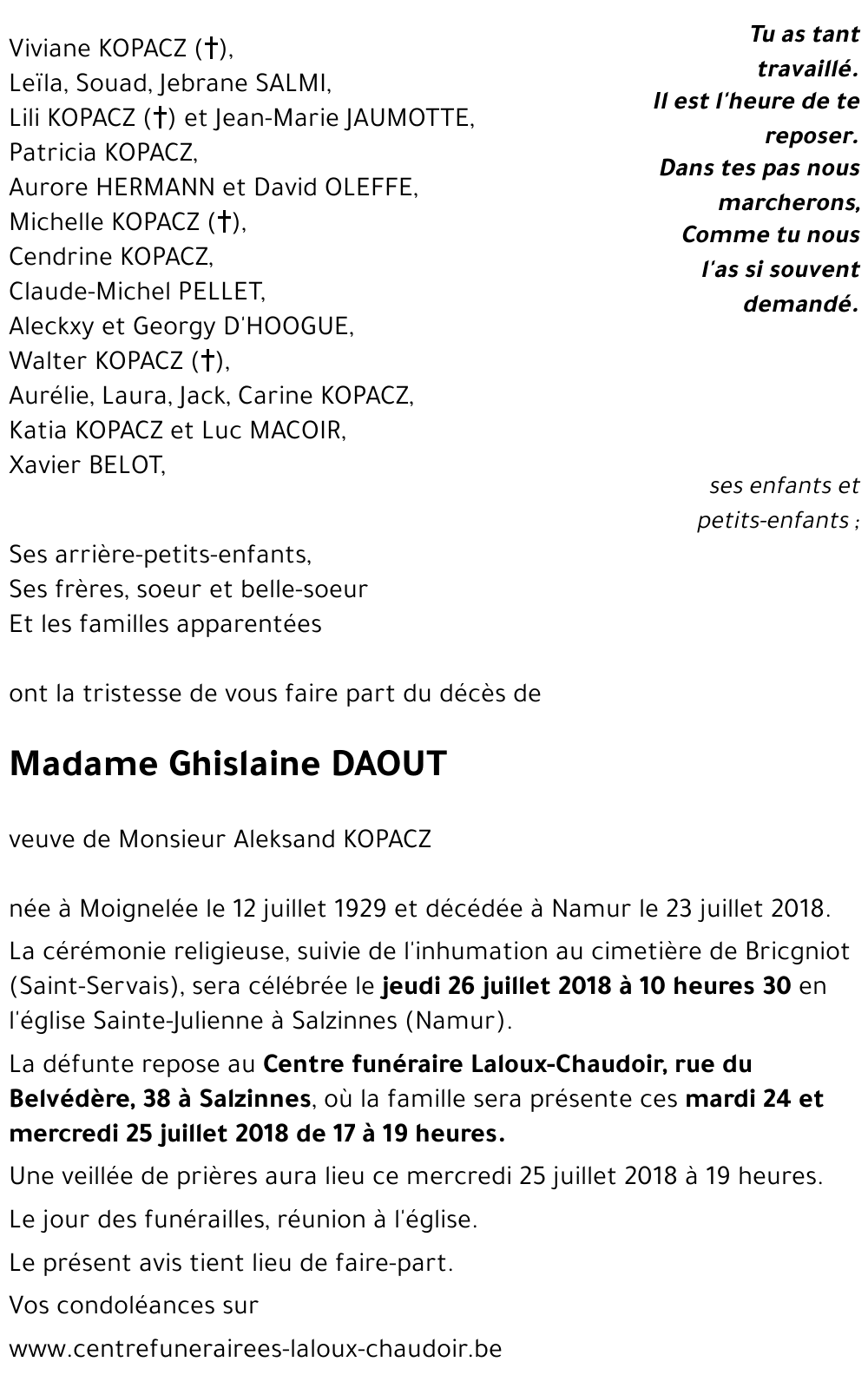 Ghislaine DAOUT