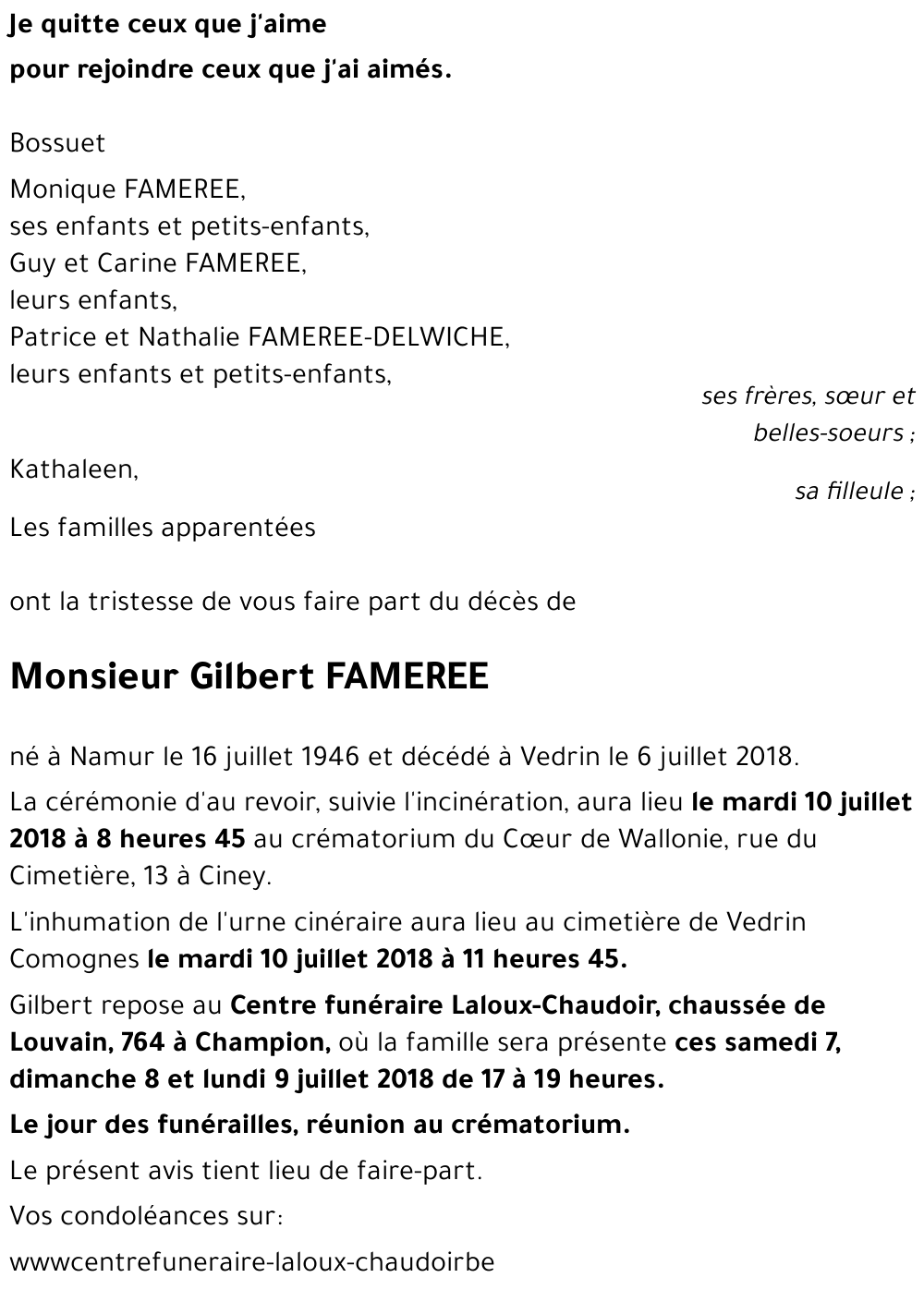 Gilbert FAMEREE