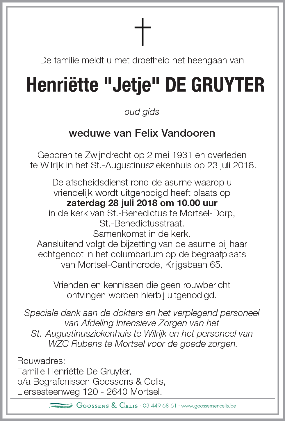 Henriëtte De Gruyter