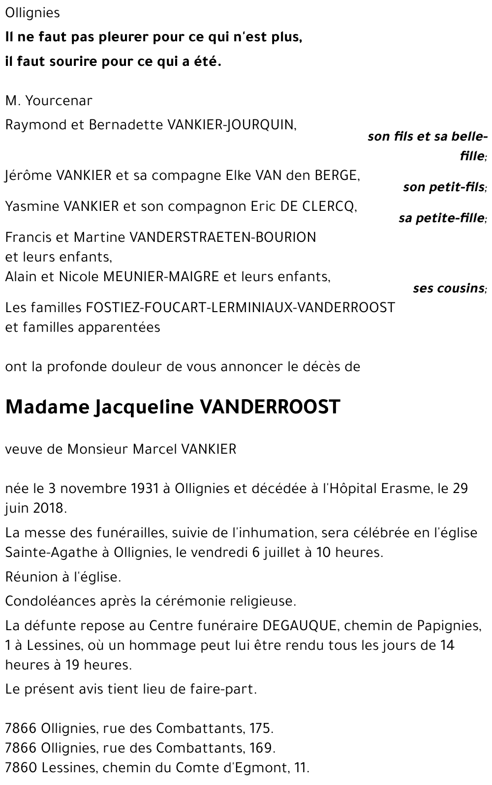 Jacqueline VANDERROOST