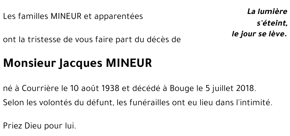 Jacques MINEUR
