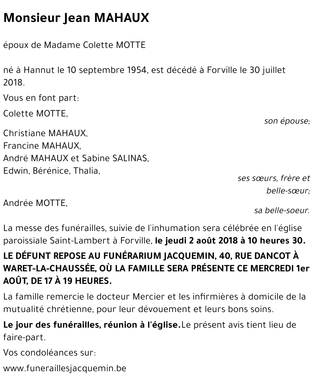 Jean MAHAUX